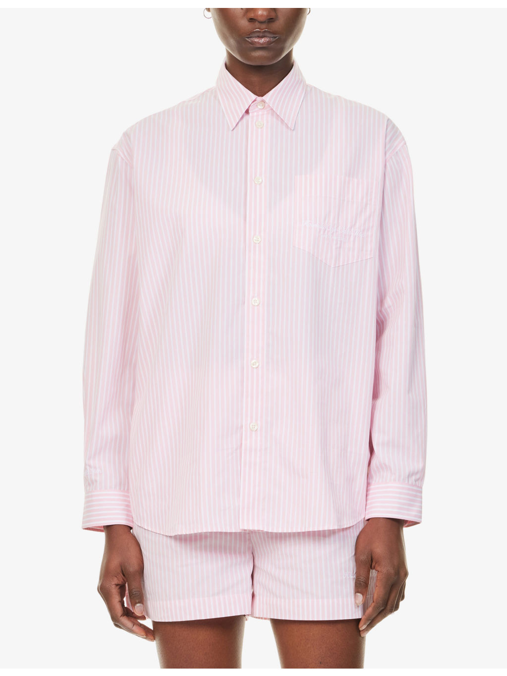 Eden Script Striped Relaxed-Fit Cotton Shirt - 3