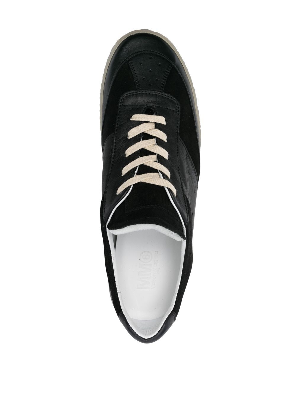 panelled low-top sneakers - 4