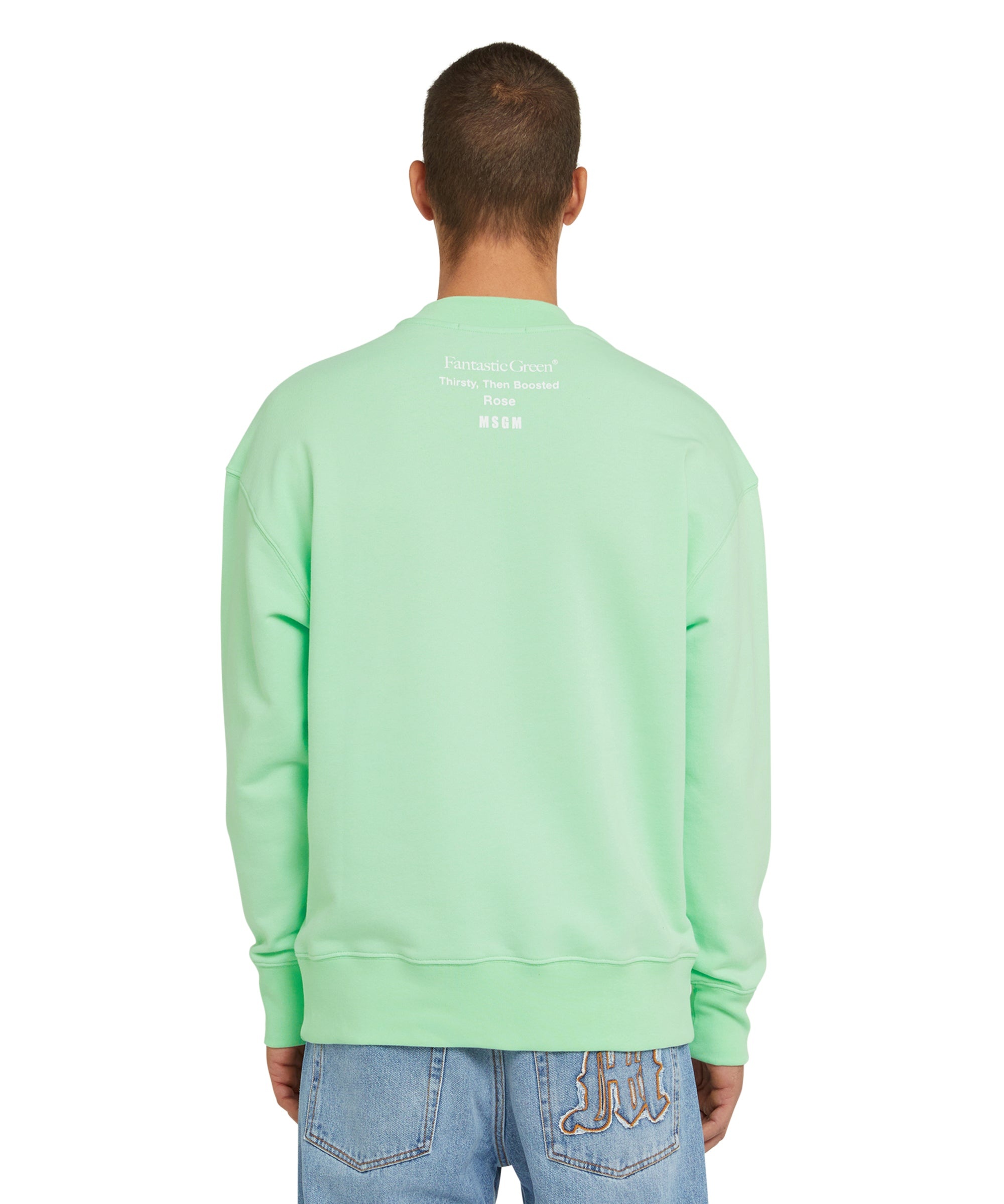 Organic cotton crewneck t-shirt from the MSGM Fantastic Green Capsule - 3