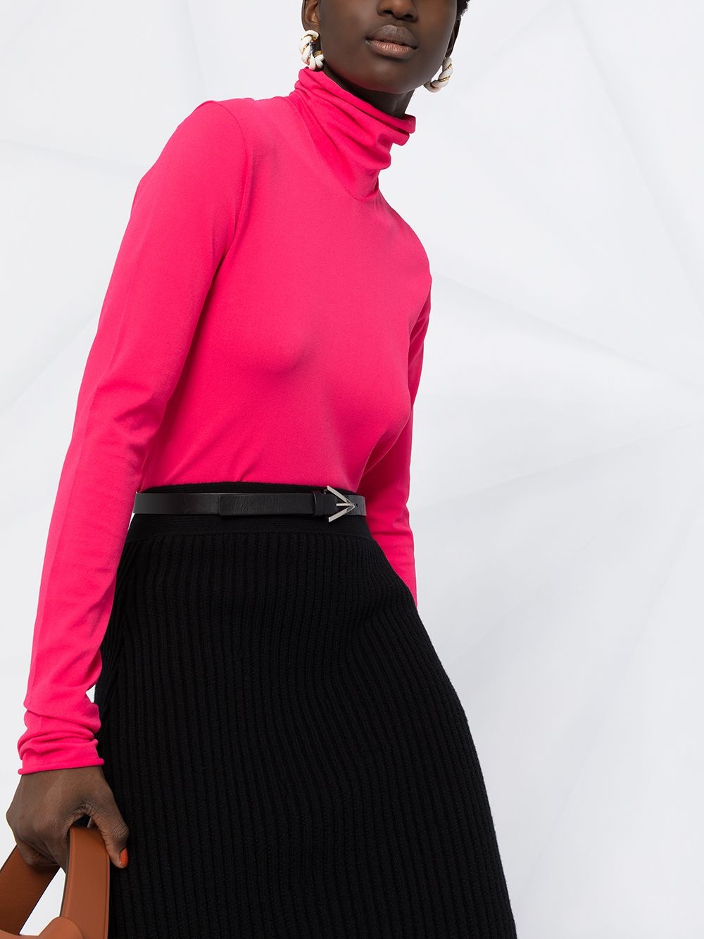 roll-neck long-sleeve top - 3