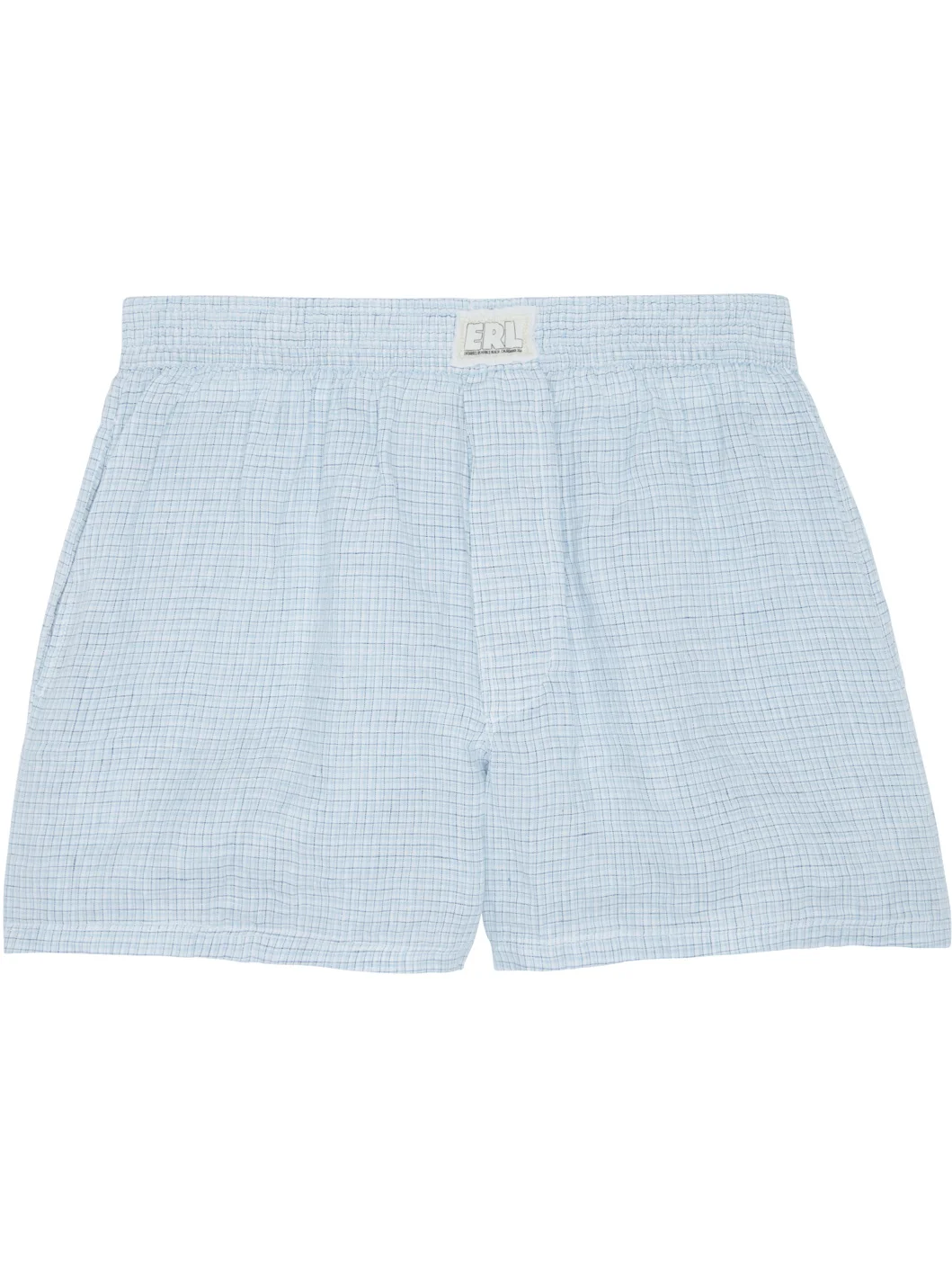 Blue Plaid Woven Boxers - 1