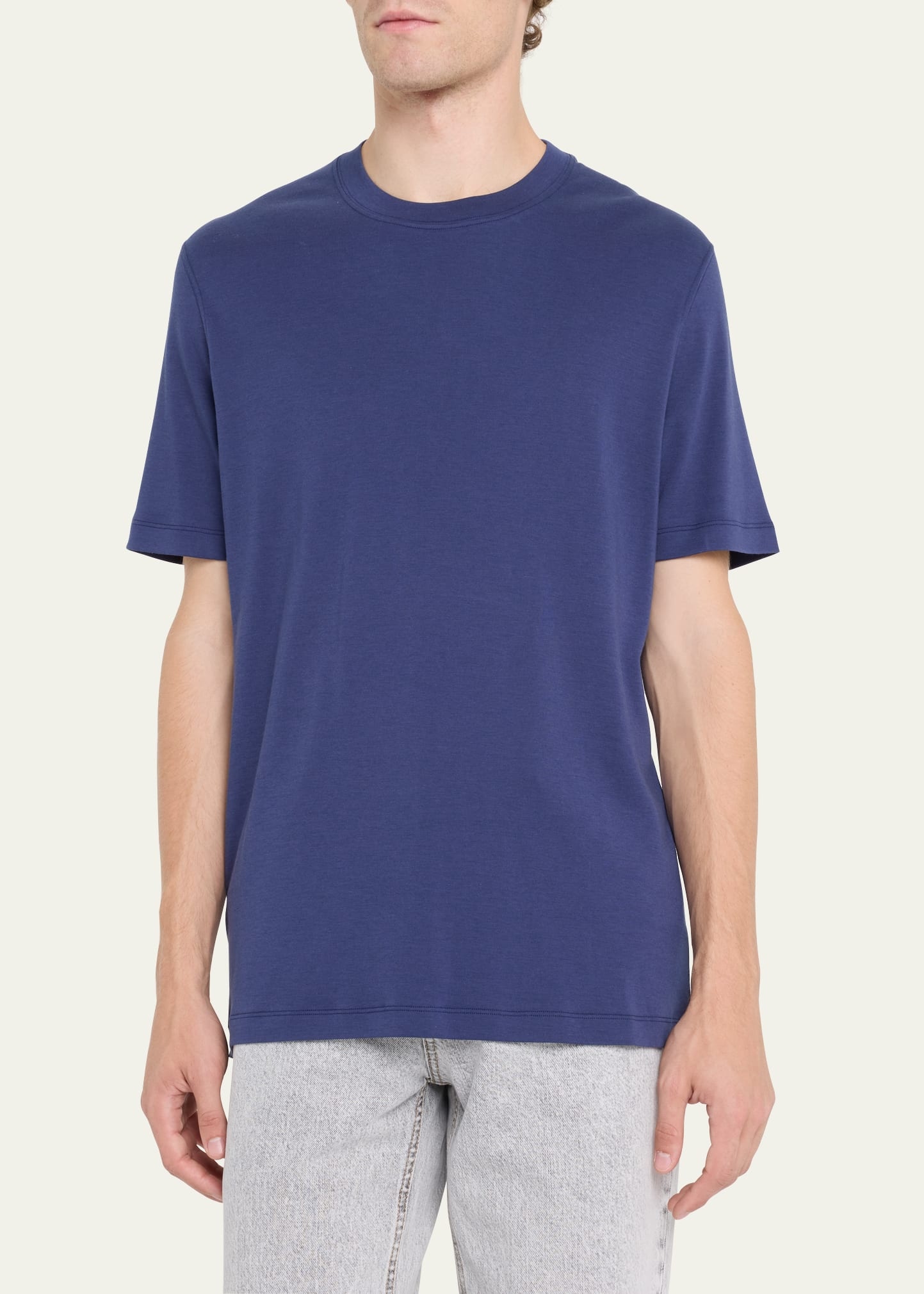 Men's Cotton-Silk Crewneck T-Shirt - 4
