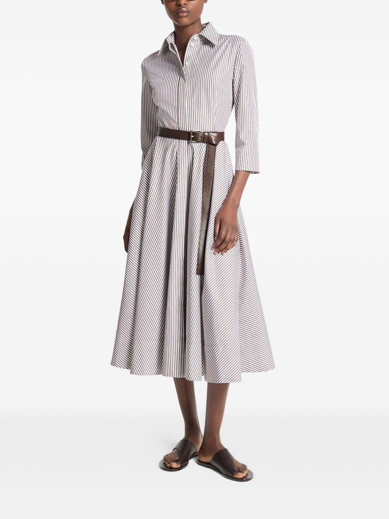 MICHAEL KORS COLLECTION striped belted shirt dress outlook