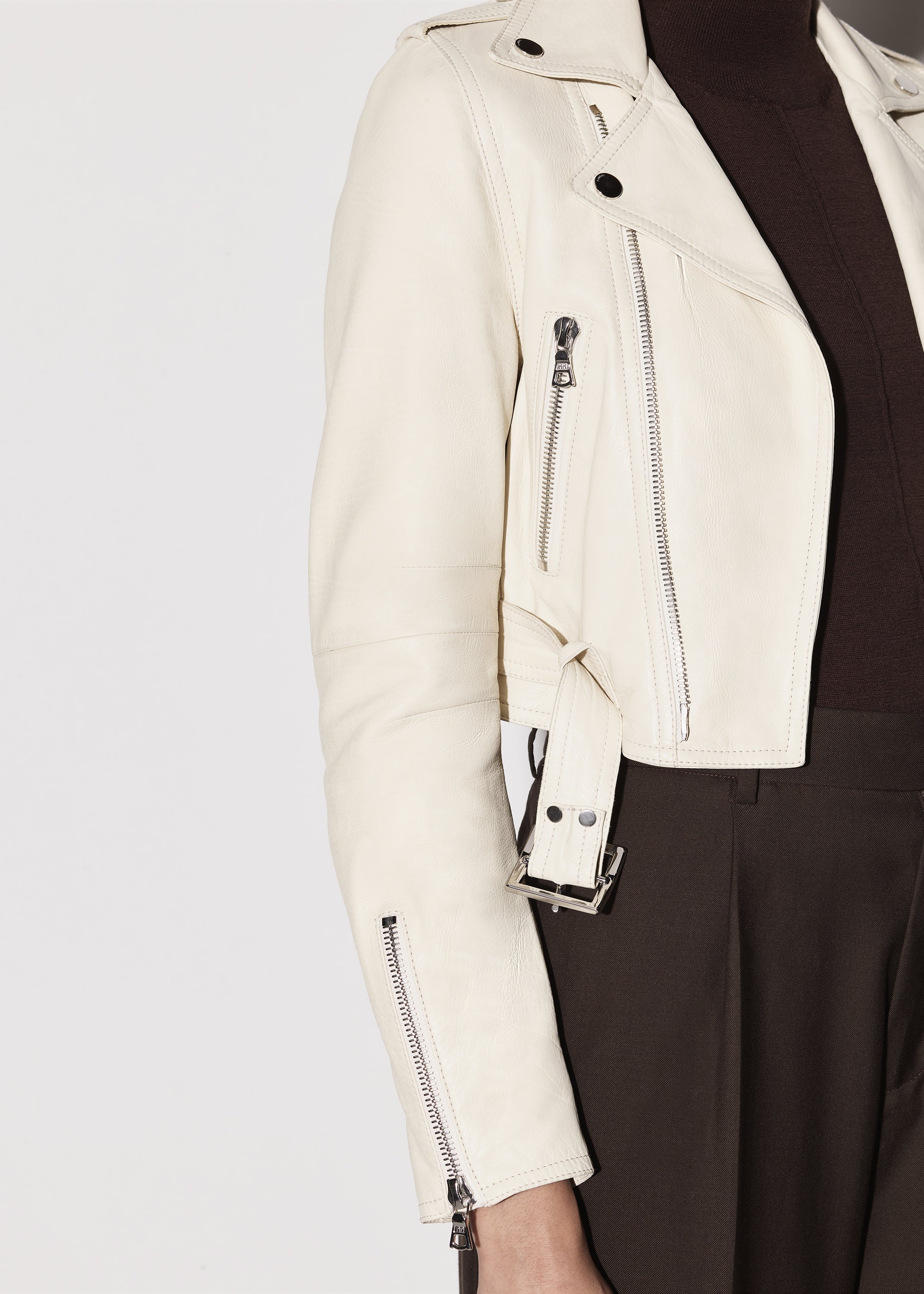 LEATHER BIKER JACKET - 14