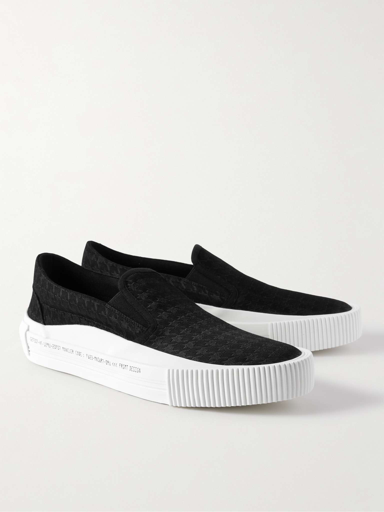 7 Moncler FRGMT Hiroshi Fujiwara Jacquard Slip-On Sneakers - 3