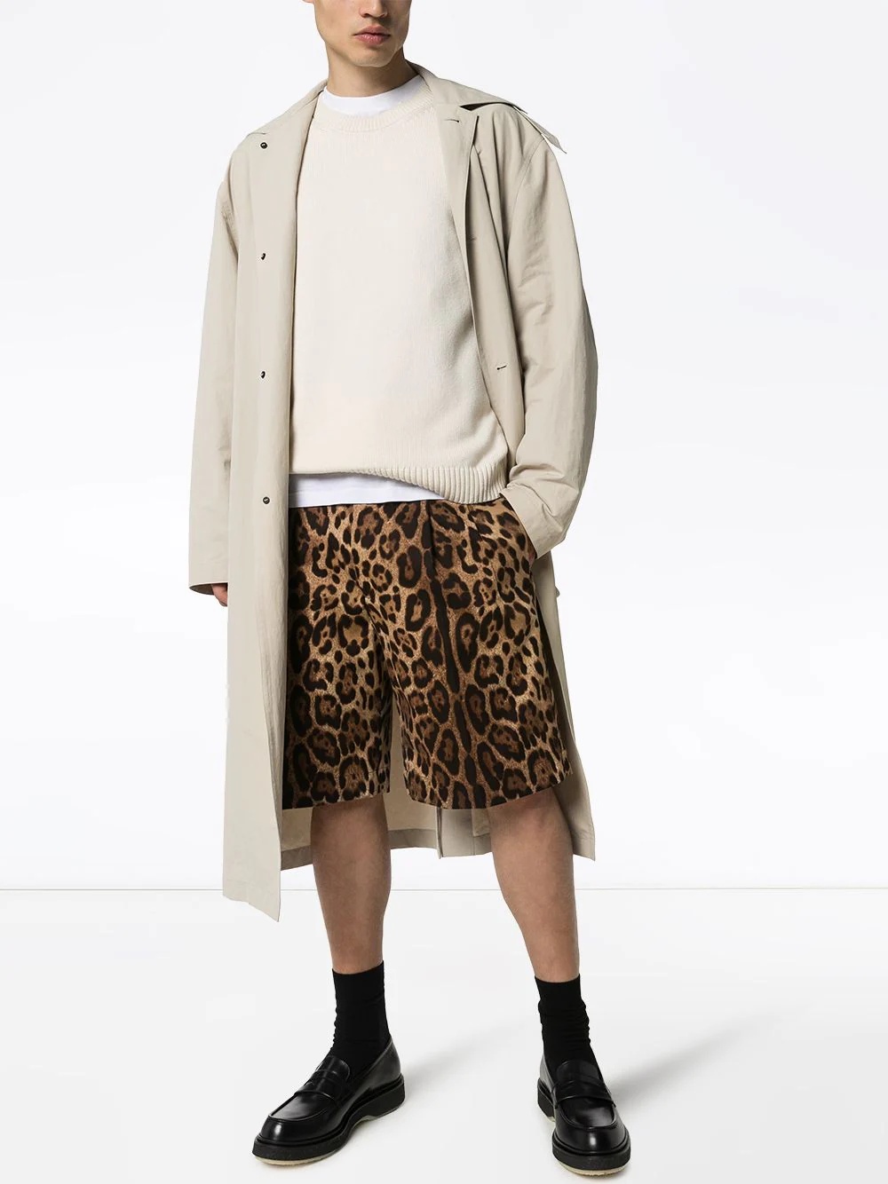 leopard-print bermuda shorts - 2