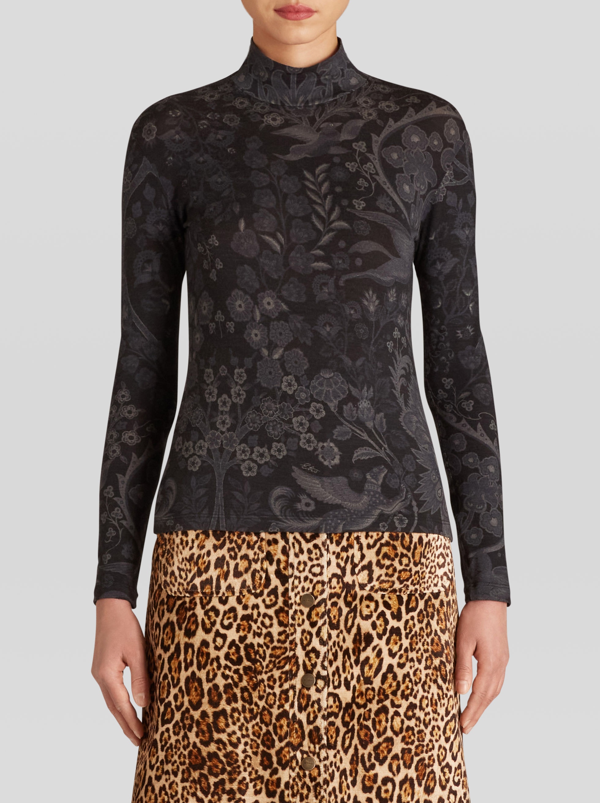 JERSEY JUMPER WITH ORNAMENTAL PRINT - 2