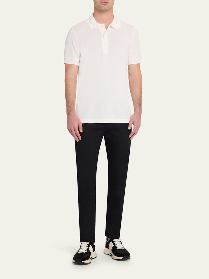 TOM FORD Men's Lyocell Pique Polo Shirt outlook