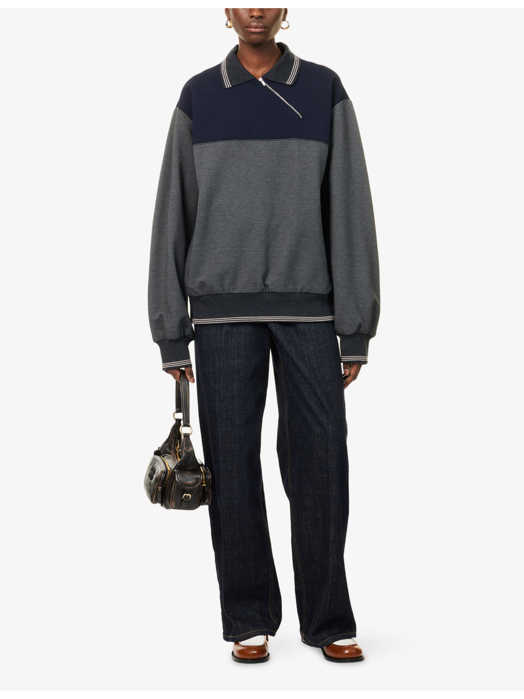 Asymmetric Jersey Polo Jacket - 2
