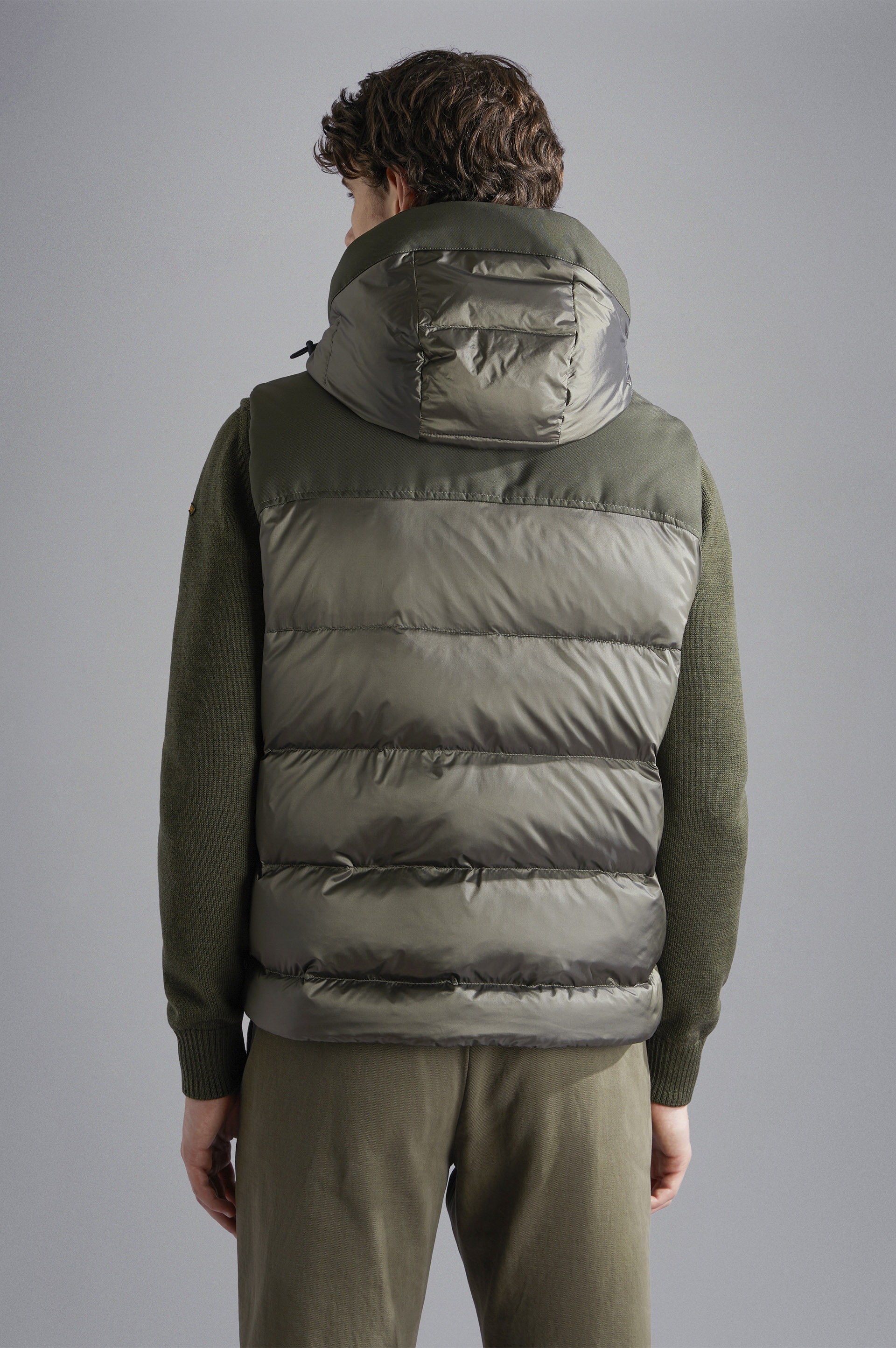 HYBRID VEST MADE OF IRIDESCENT NYLON AND TECHNICAL FABRIC - 3
