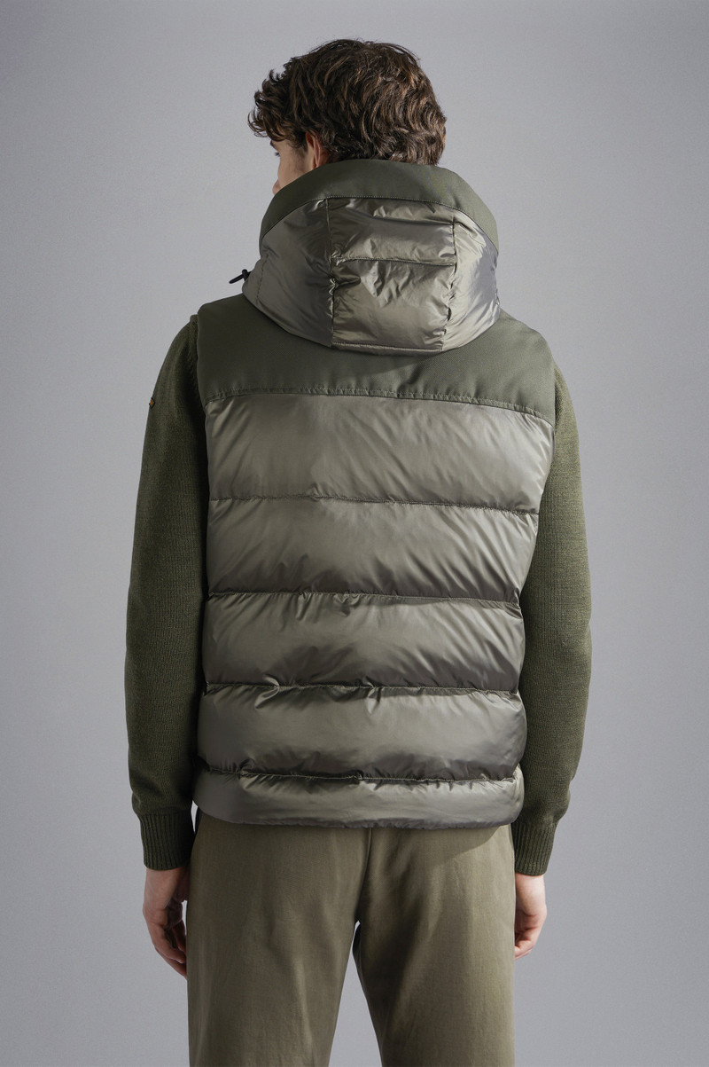 HYBRID VEST MADE OF IRIDESCENT NYLON AND TECHNICAL FABRIC 3