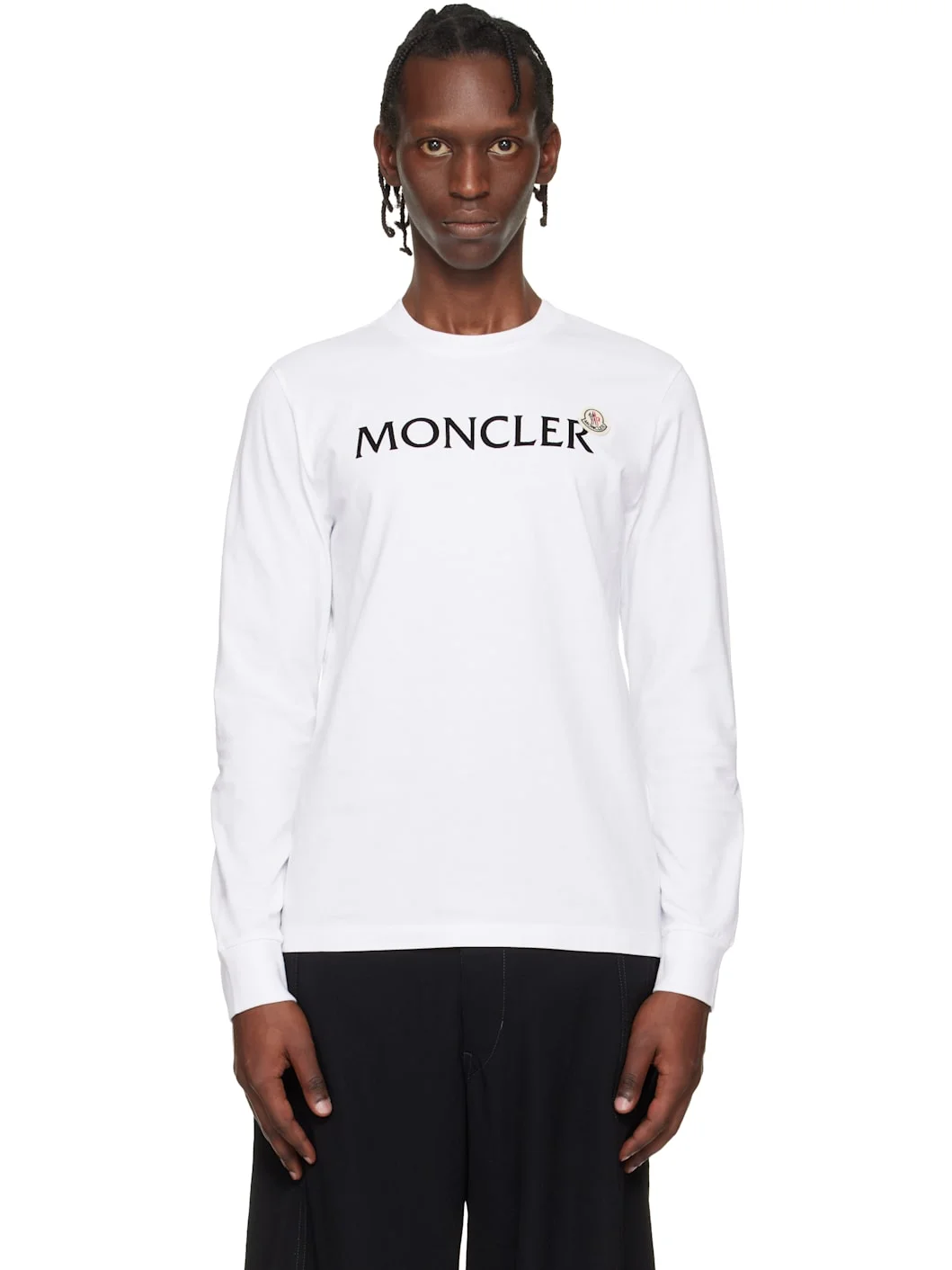 White Logo Cotton Sweatshirt - 1