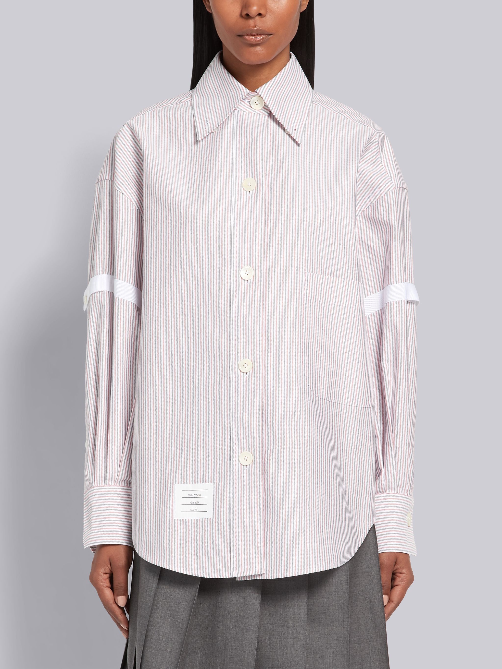 Supersized University Stripe Shirt - 1