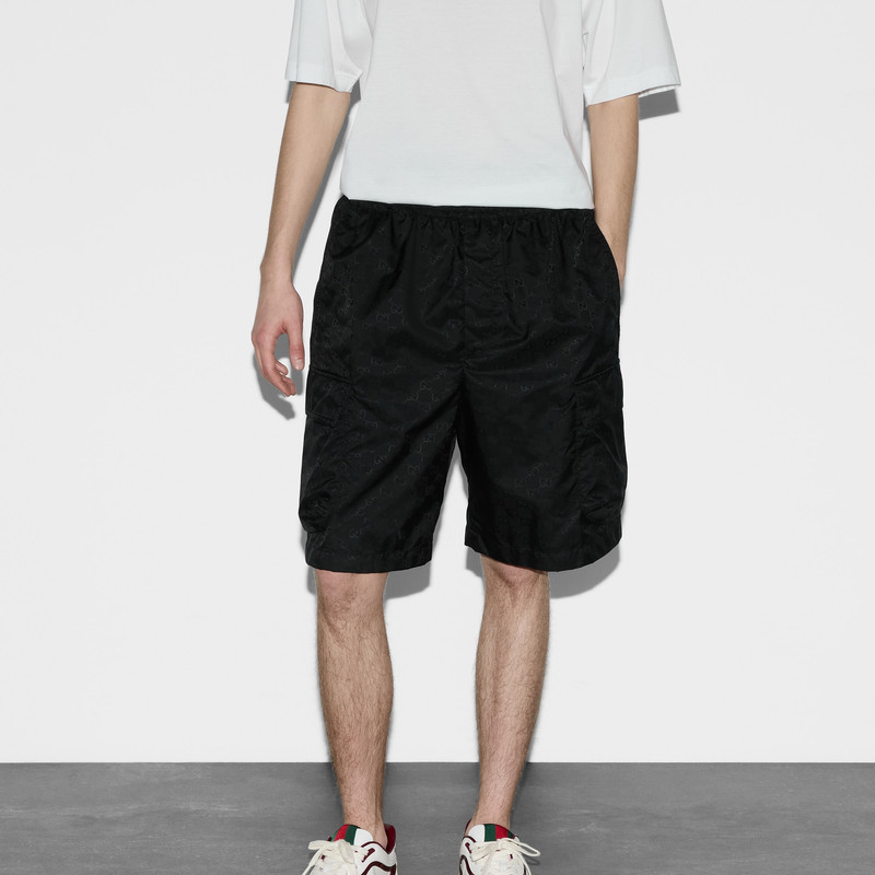 Lightweight GG nylon jacquard short 3