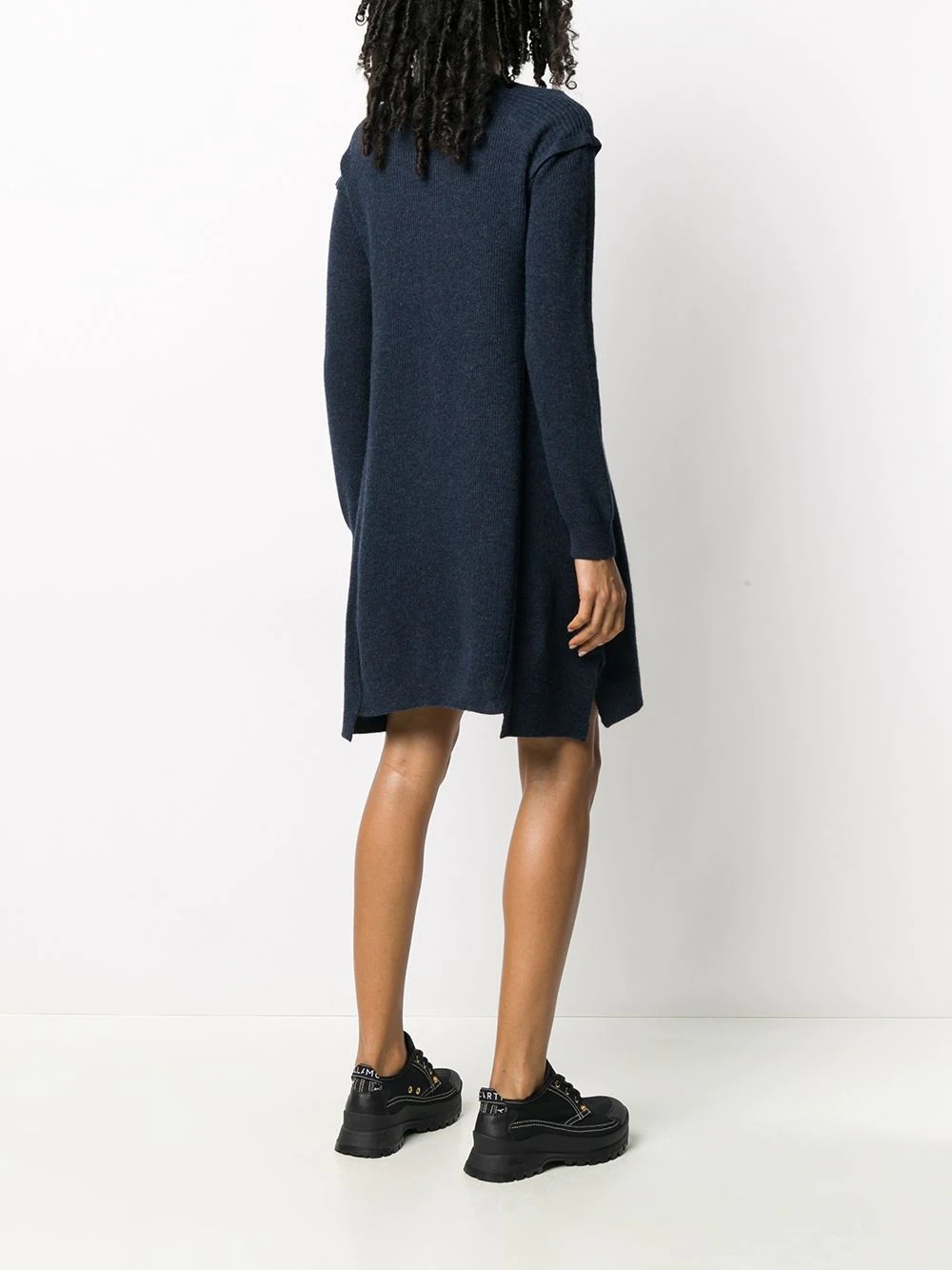 loose drop-shoulder knit dress - 4