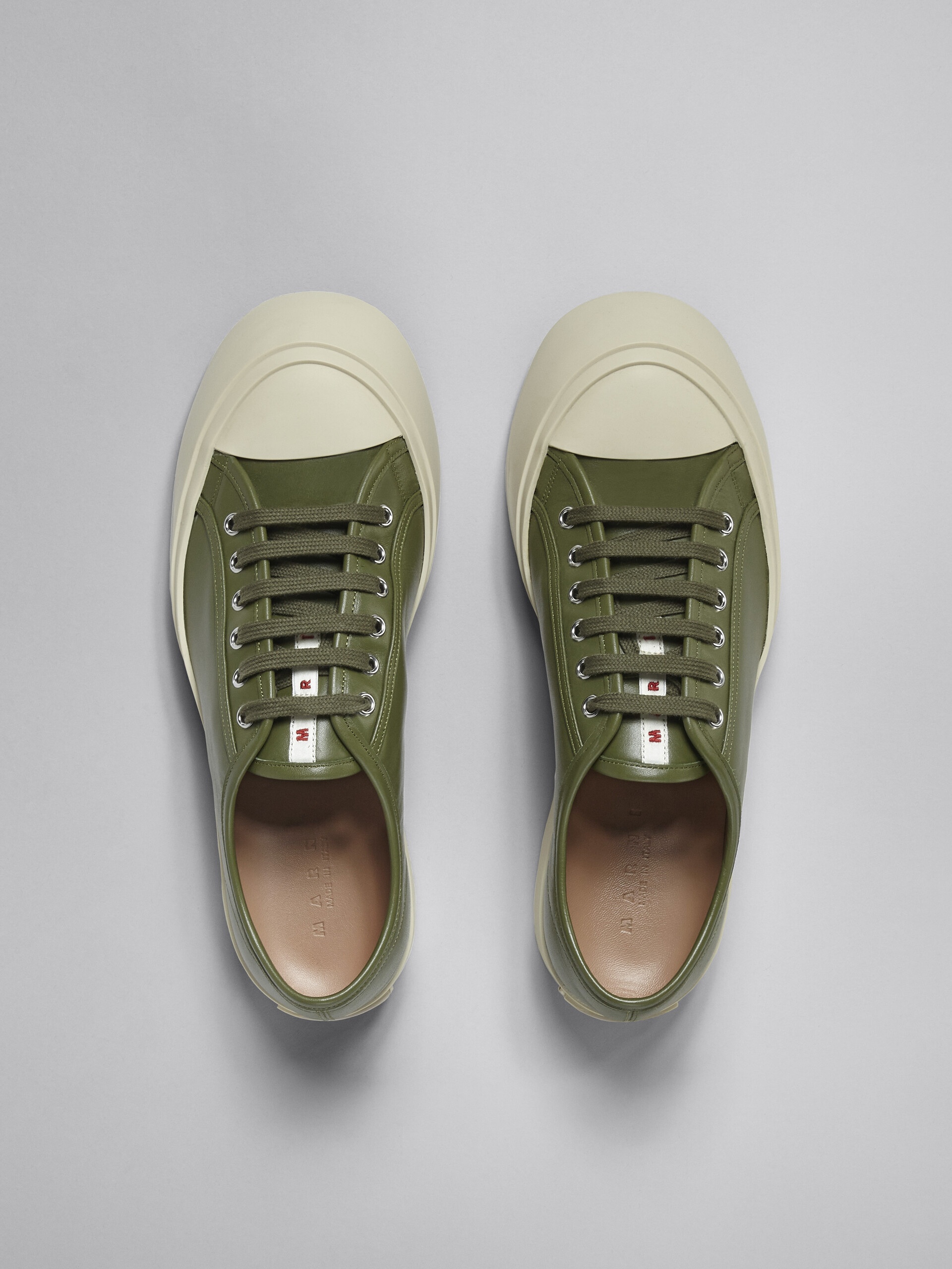 GREEN SOFT CALF LEATHER PABLO SNEAKER - 4