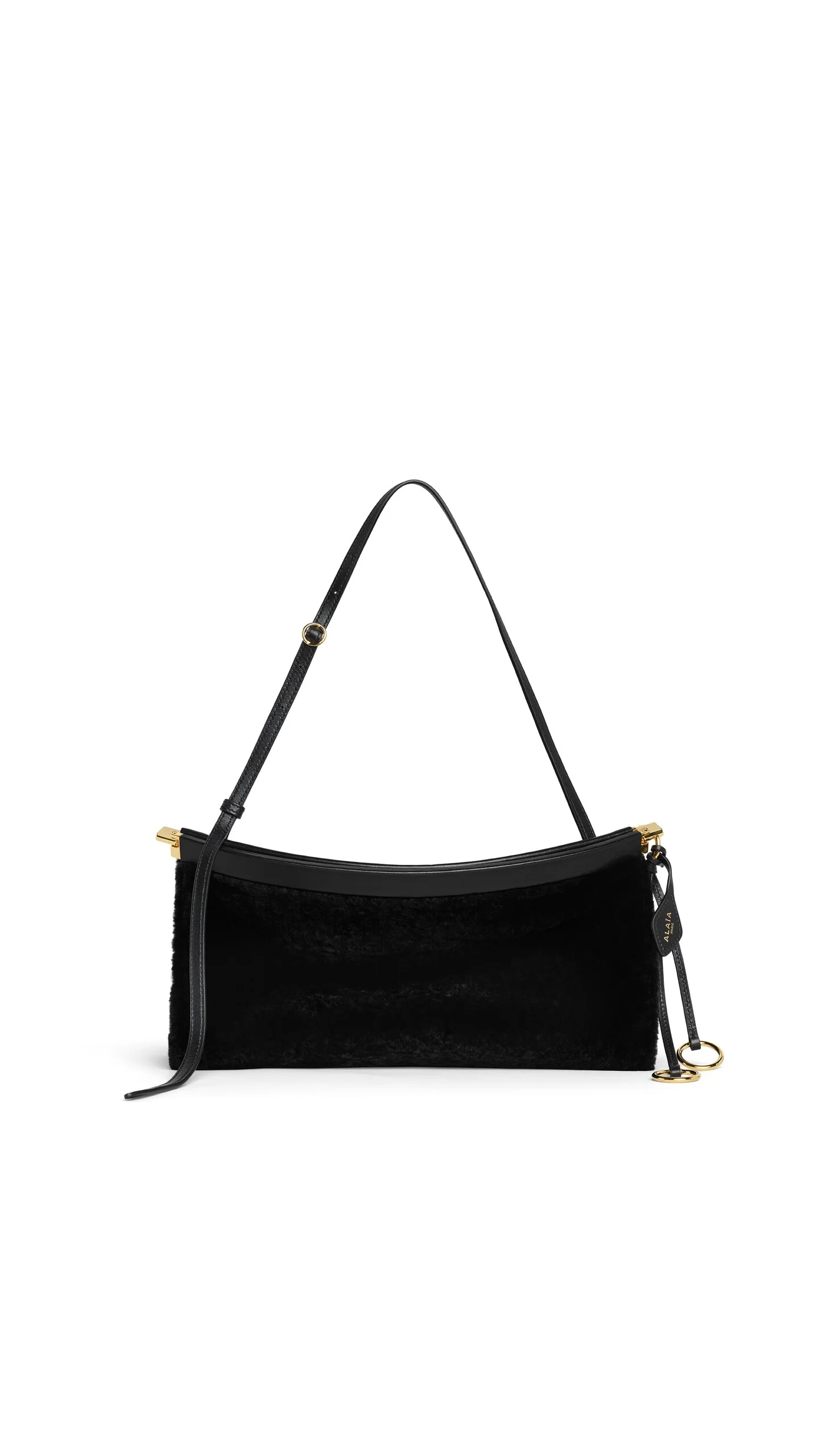 LE CLICK EAST WEST MEDIUM BAG IN SHAVED SHEARLING - 1
