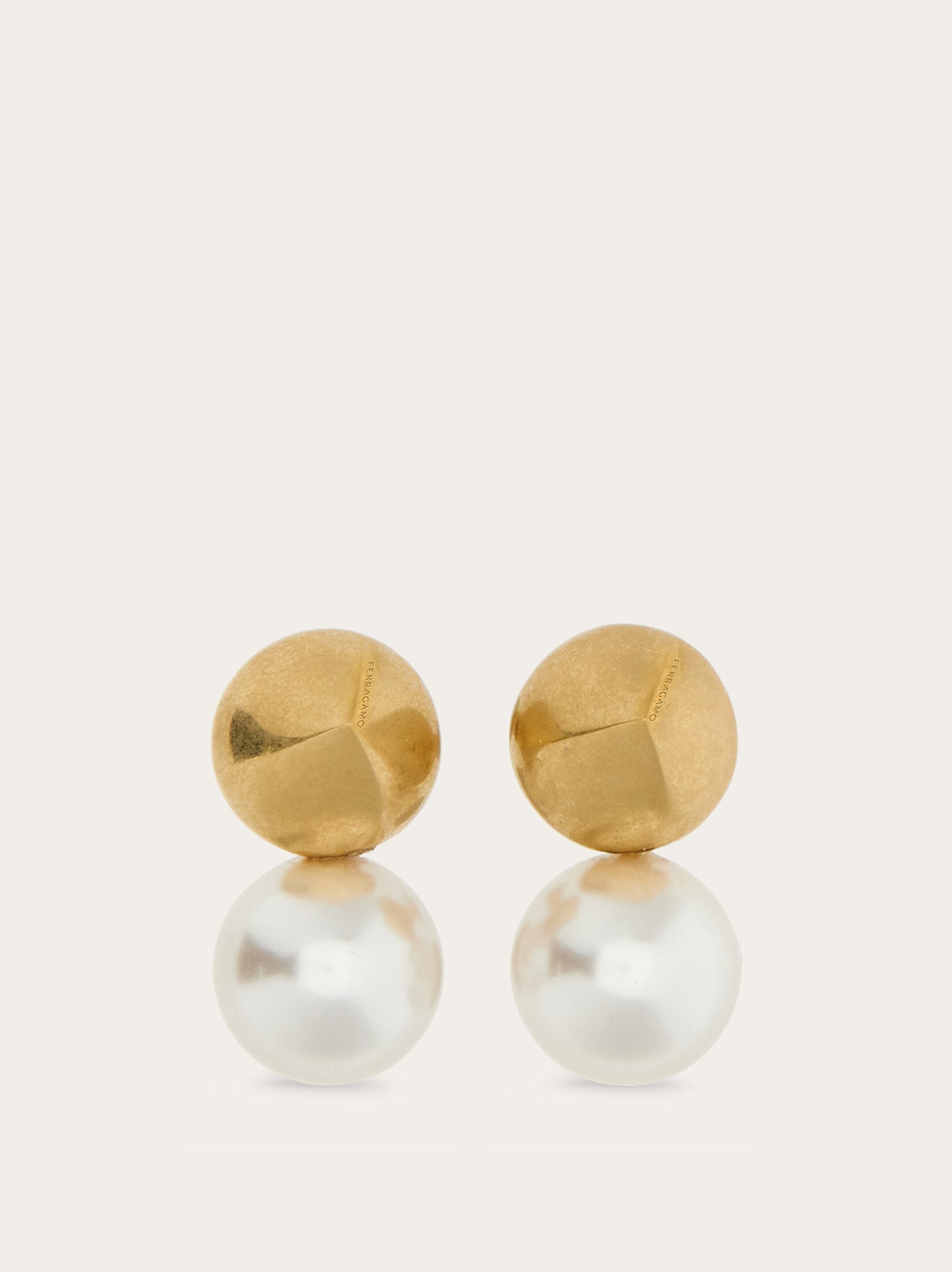 Earrings with bead pendant - 1