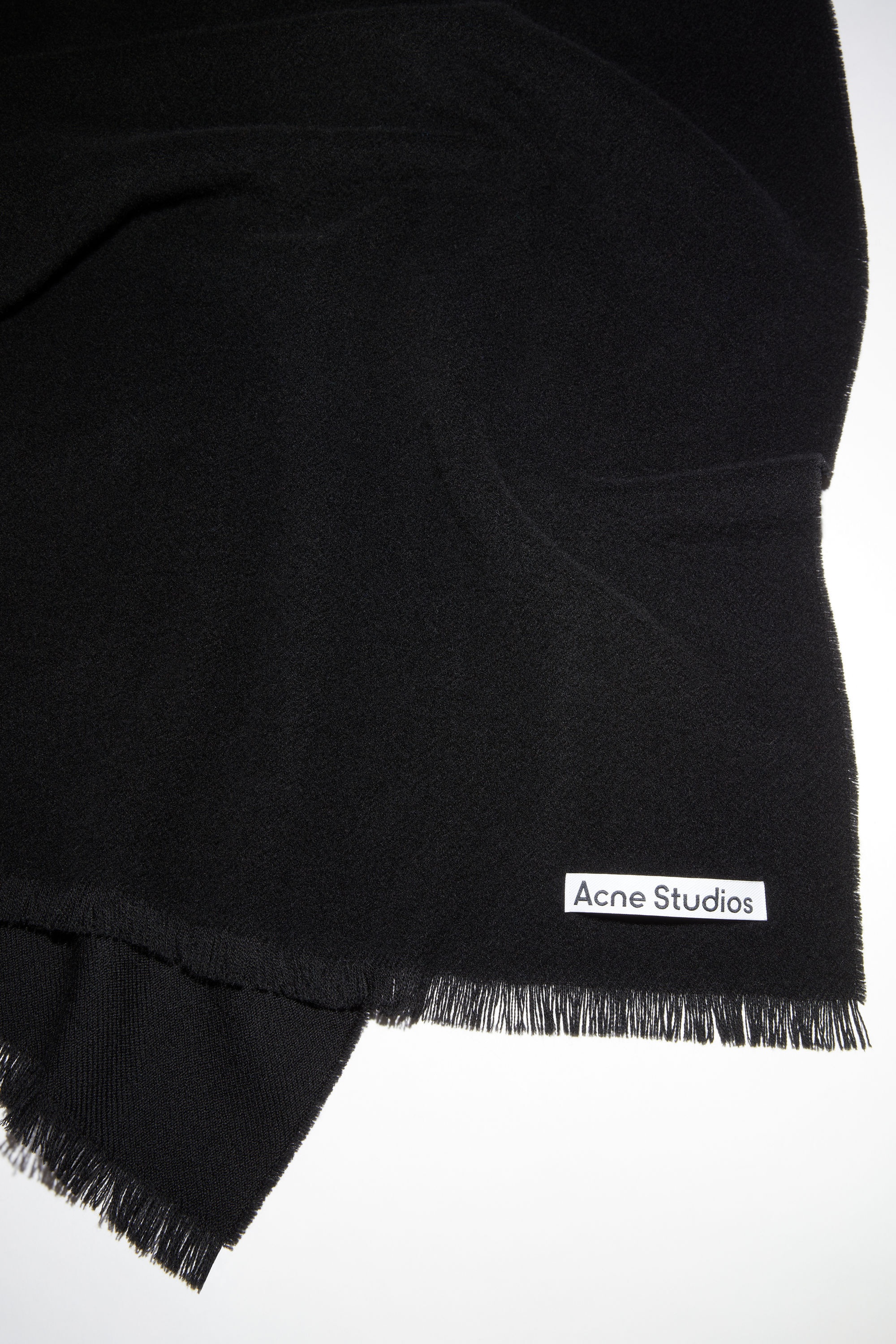 Light wool scarf - Black - 4