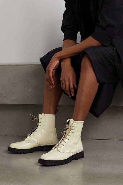 The Row Ranger lace-up leather ankle boots outlook
