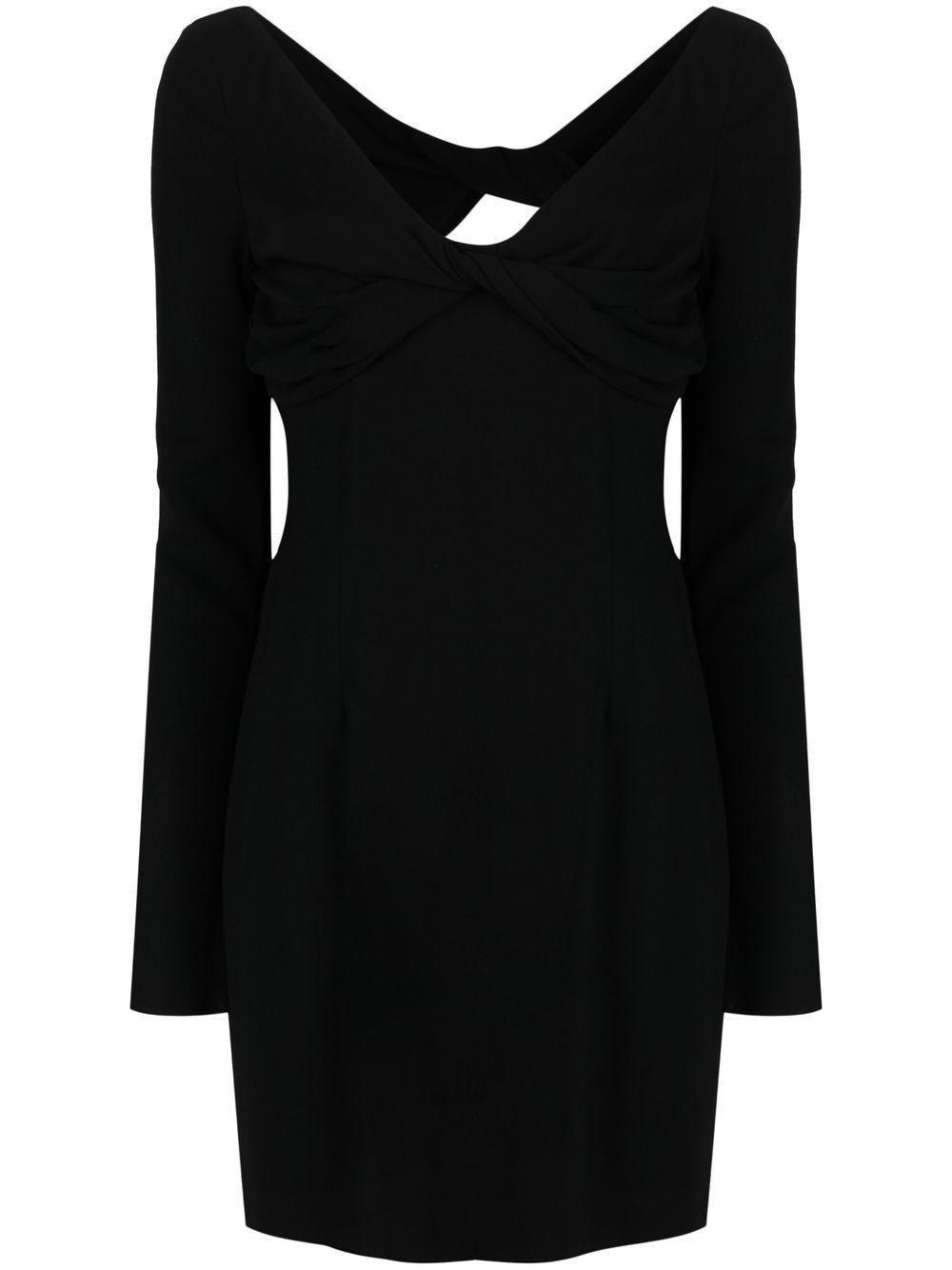 knotted open-back minidress - 1