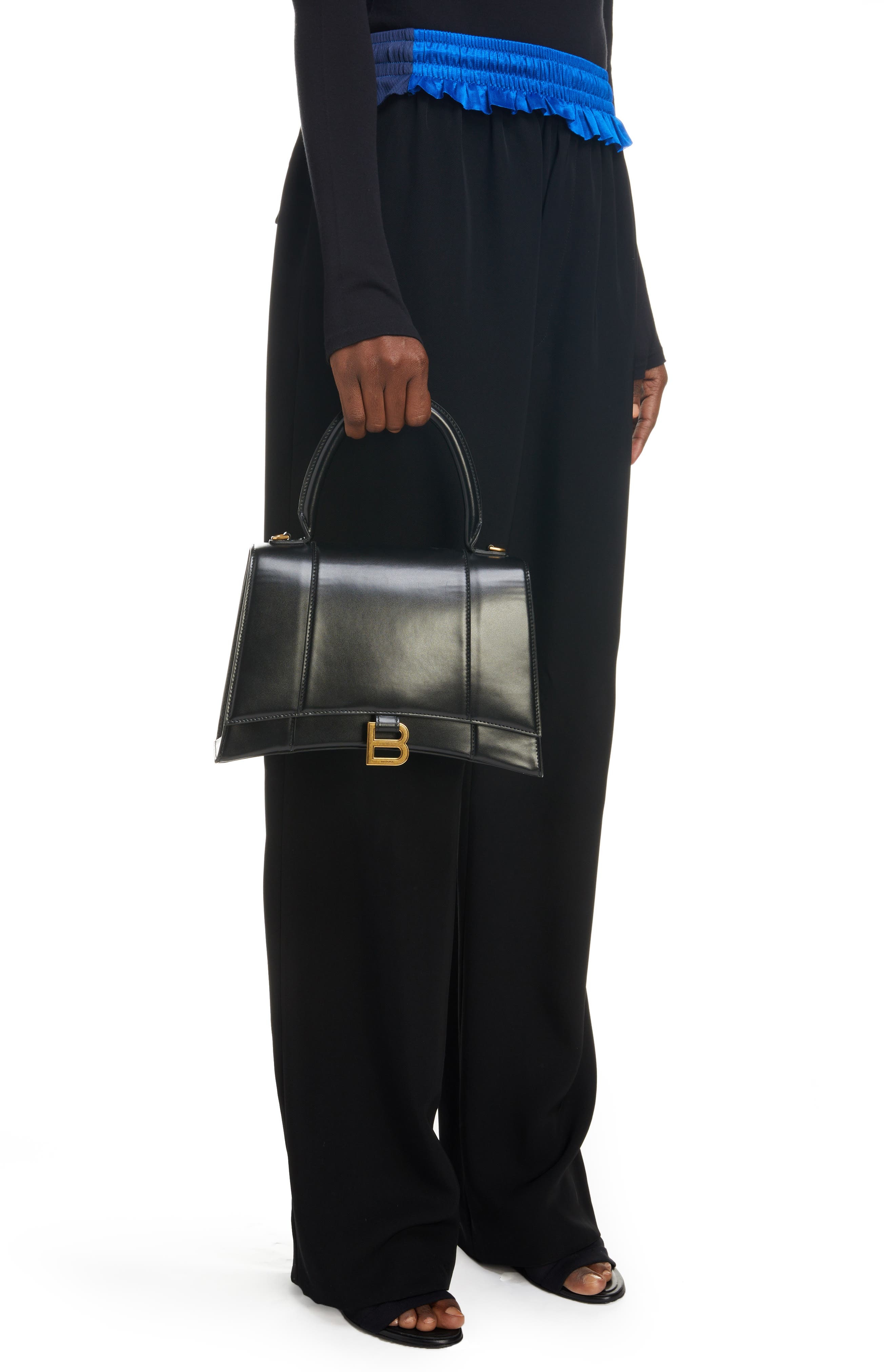 Hourglass Leather Top Handle Bag - 2