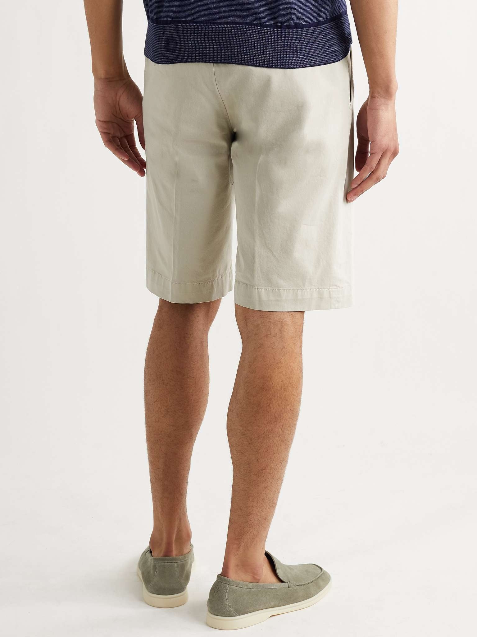 Stretch-Cotton Twill Shorts - 4