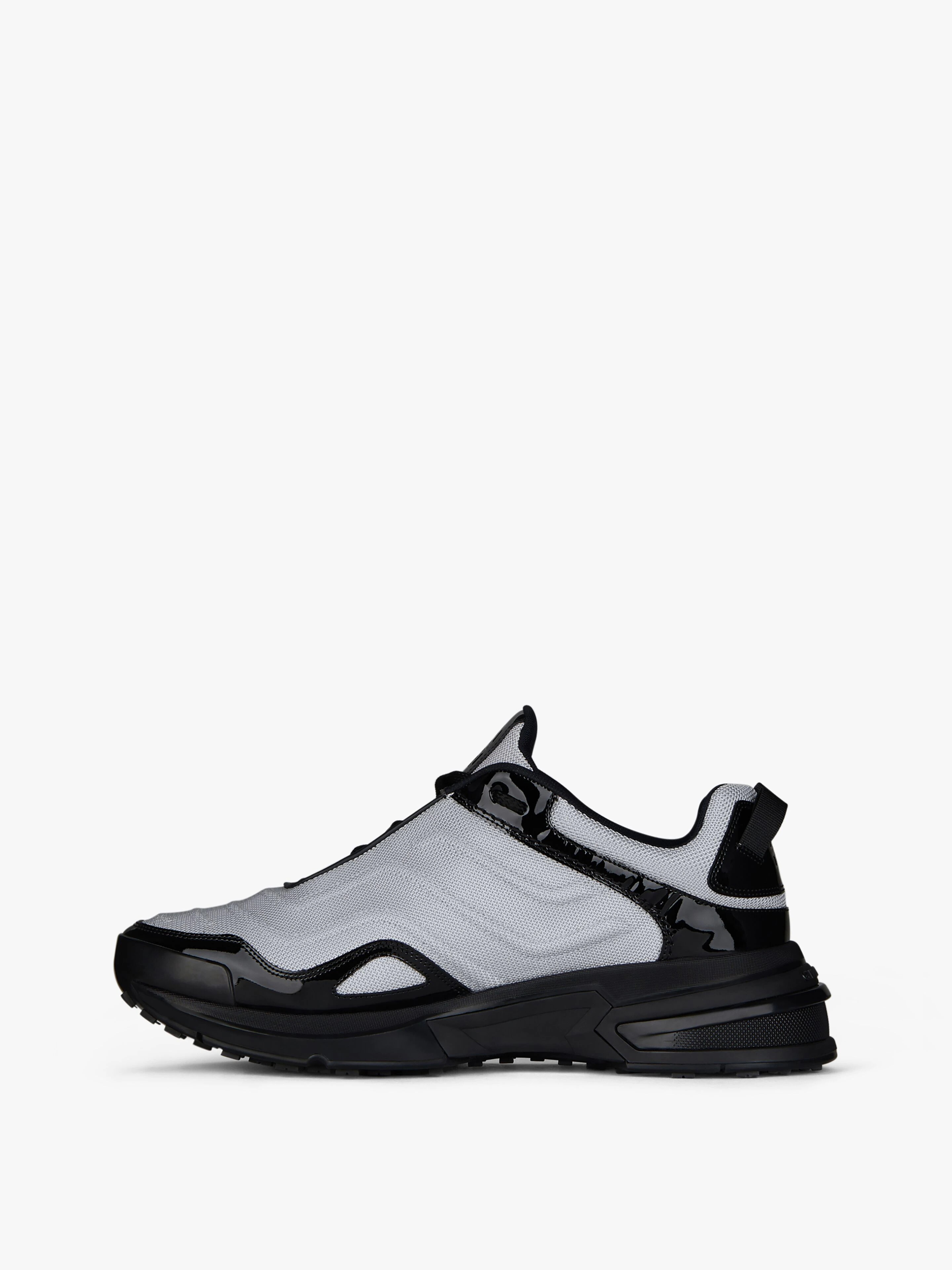 GIV 1 LIGHT SNEAKERS IN METALLIC TECHNICAL CANVAS AND PATENT LEATHER - 3
