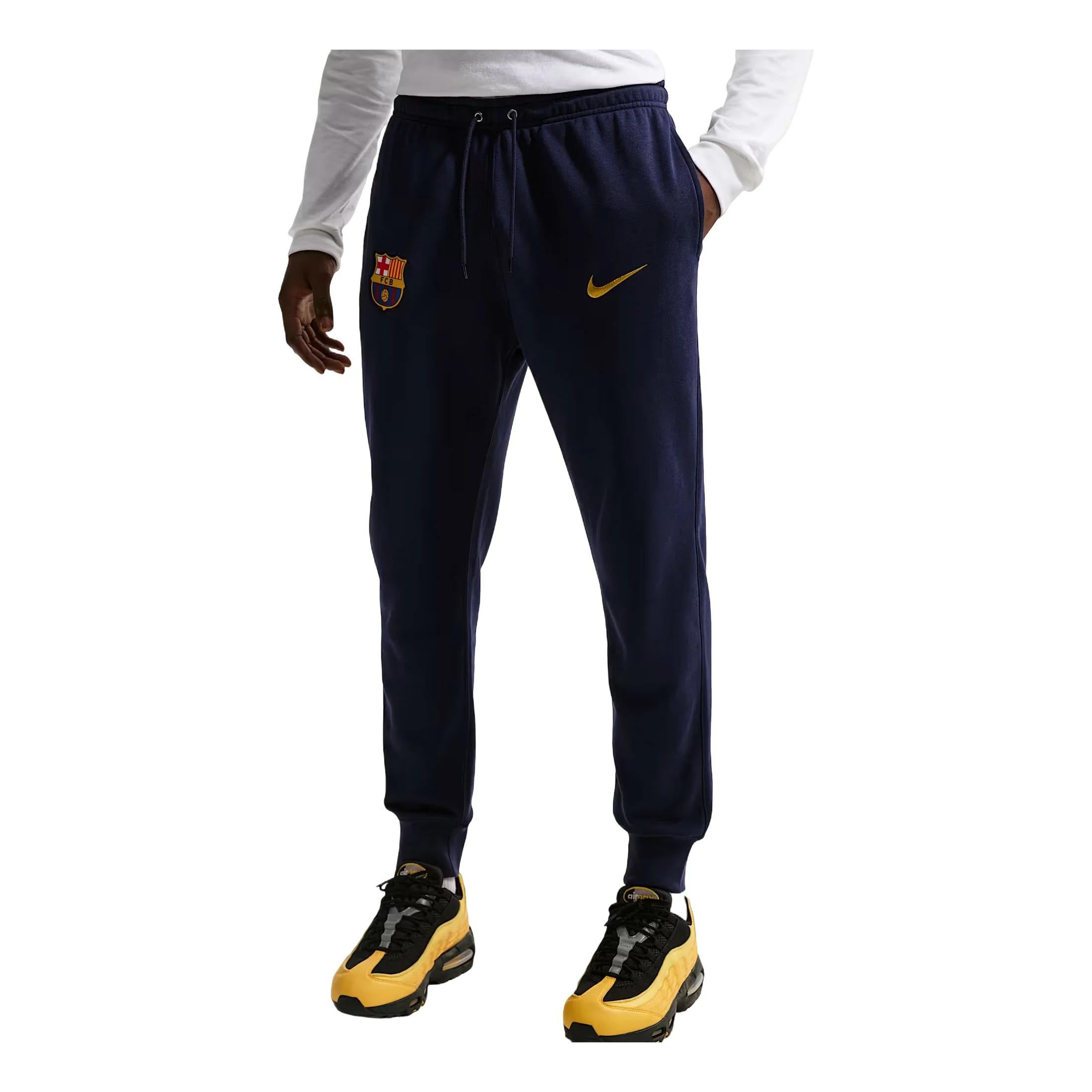 Nike x F.C. Barcelona Club Pants 'Blackened Blue Mineral Yellow' II3406-498 - 1
