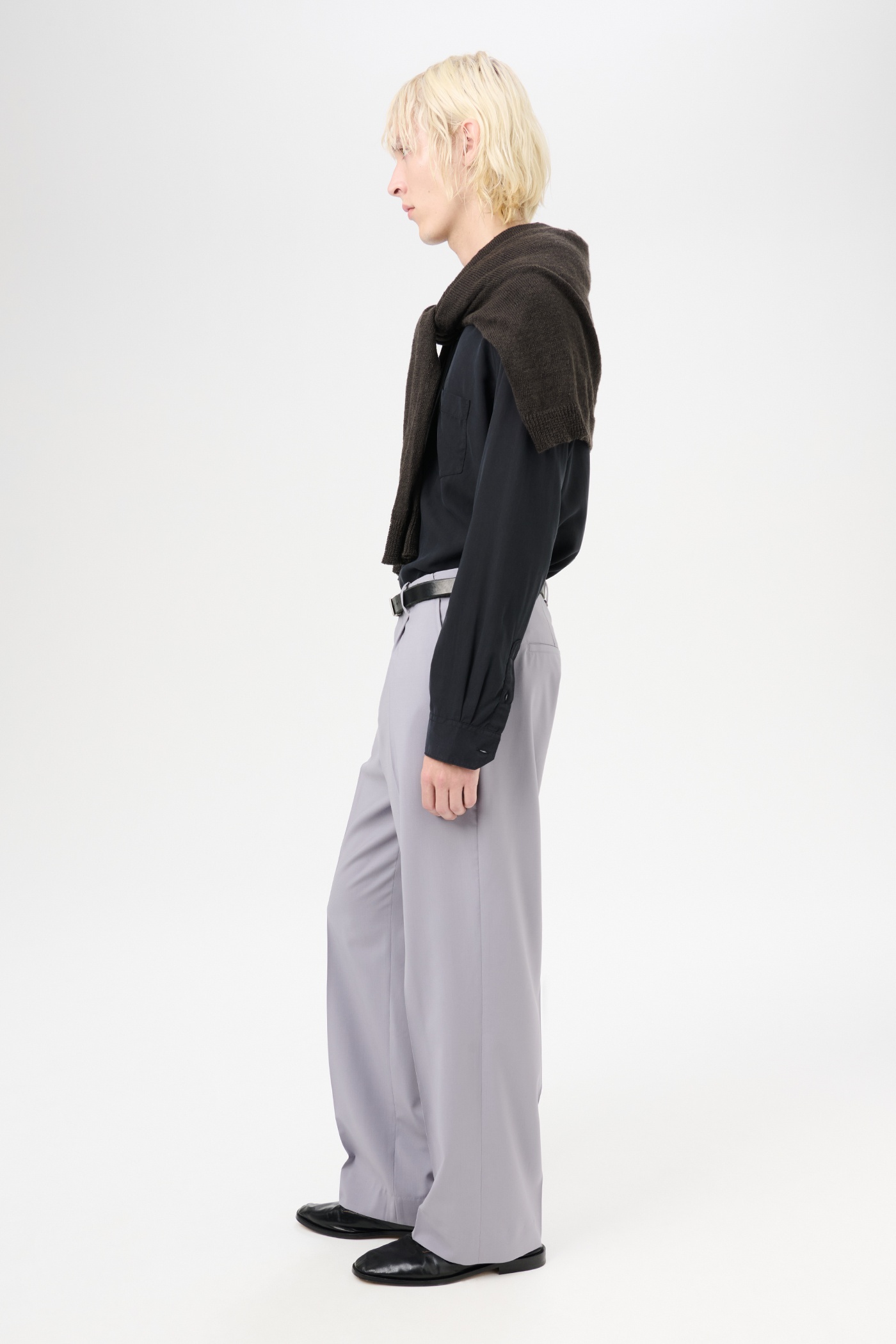 Borrowed Chino Dusty Lavender High Twist Wool - 4