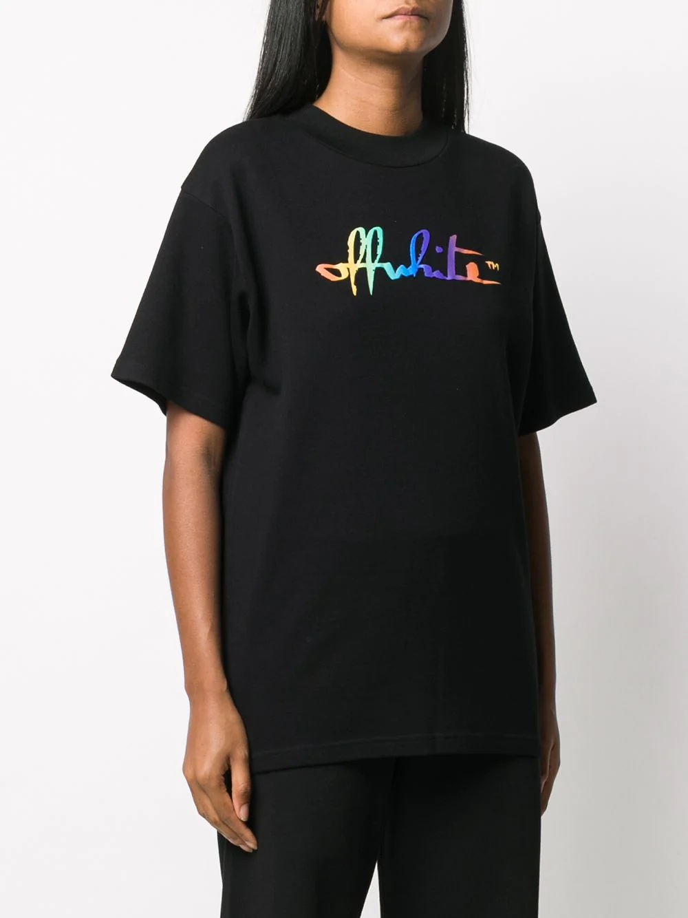 Rainbow logo-print oversize T-shirt - 3