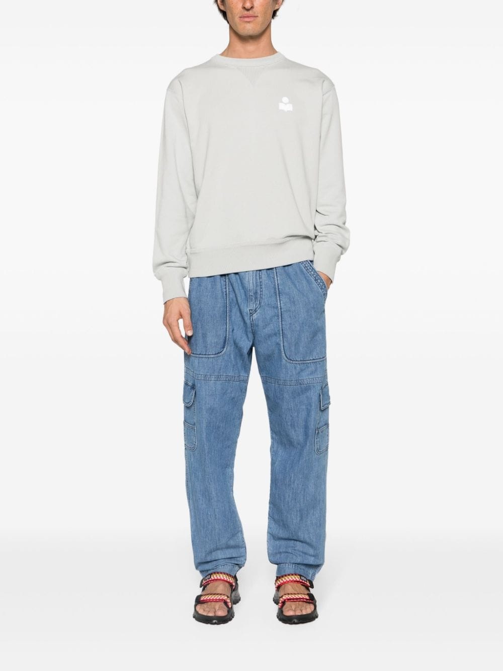 Vanni chambray straight-leg trousers - 2