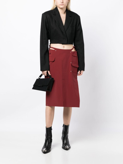 HELIOT EMIL™ cut-out detailing midi skirt outlook