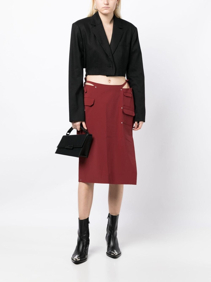 HELIOT EMIL™ cut-out detailing midi skirt outlook