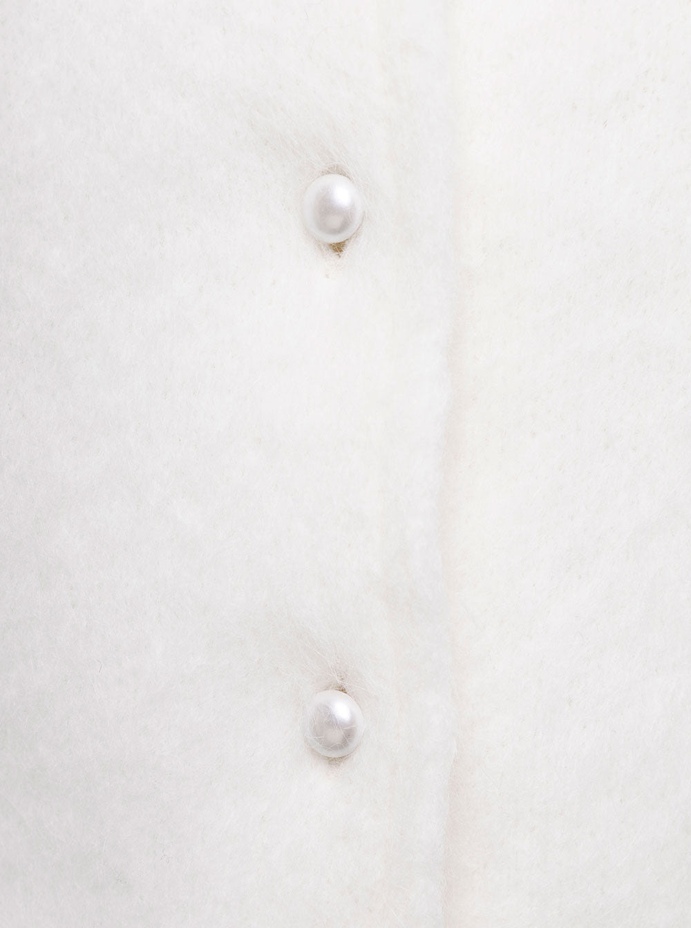 Maison Margiela Women White Cropped Cardigan In Angora Woman - 3