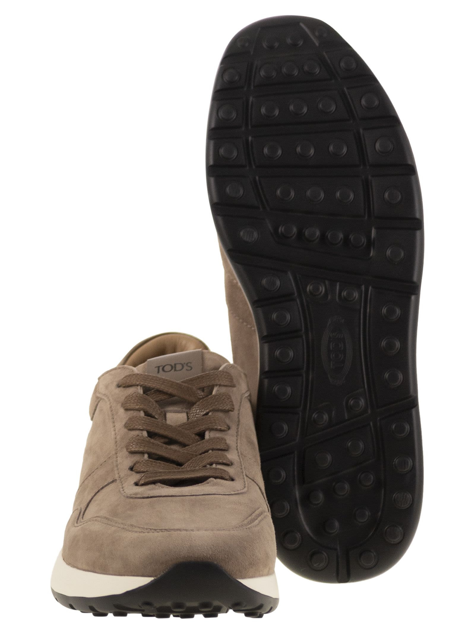 Tod's Men Red Dot Suede Sneakers By Pashmy - 5