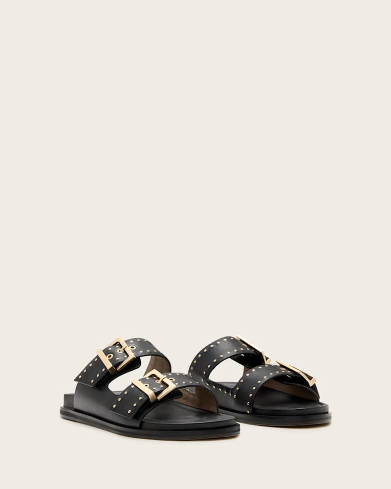 MAGDA STUDDED LEATHER SANDALS 4