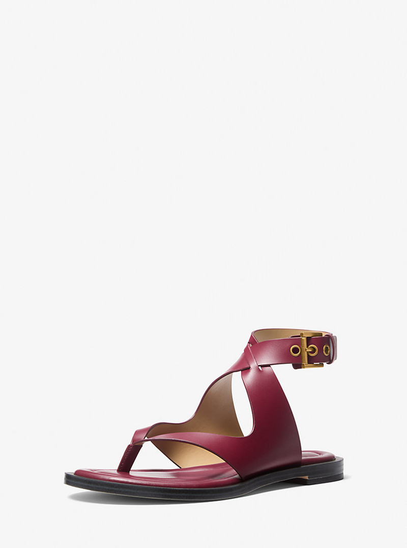 MICHAEL KORS Irene Leather Wrap Sandal outlook