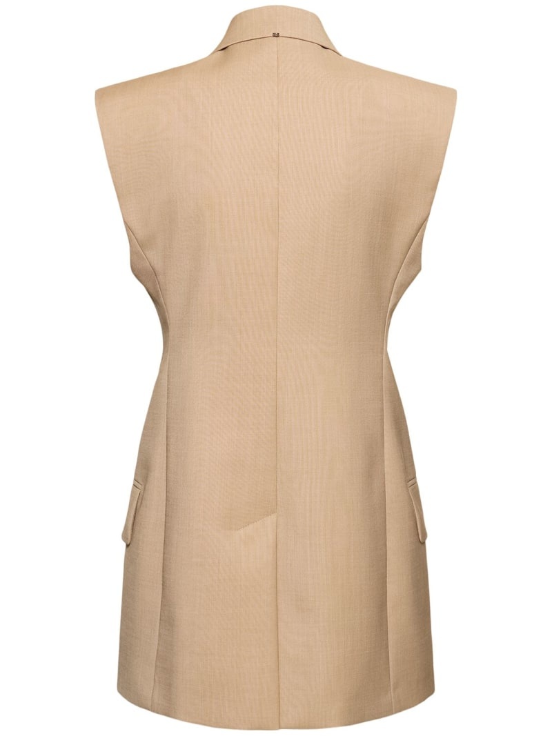 Ilex wool blend sleeveless jacket - 6