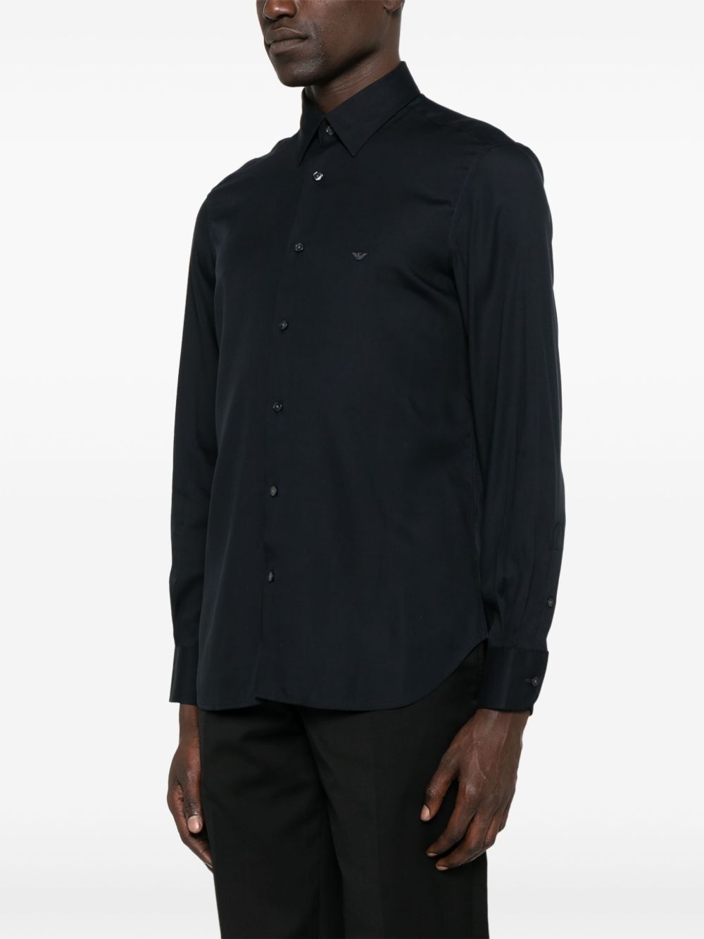 logo-patch shirt - 3