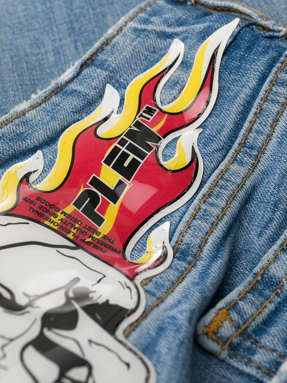 Skull on Fire straight jeans - 6