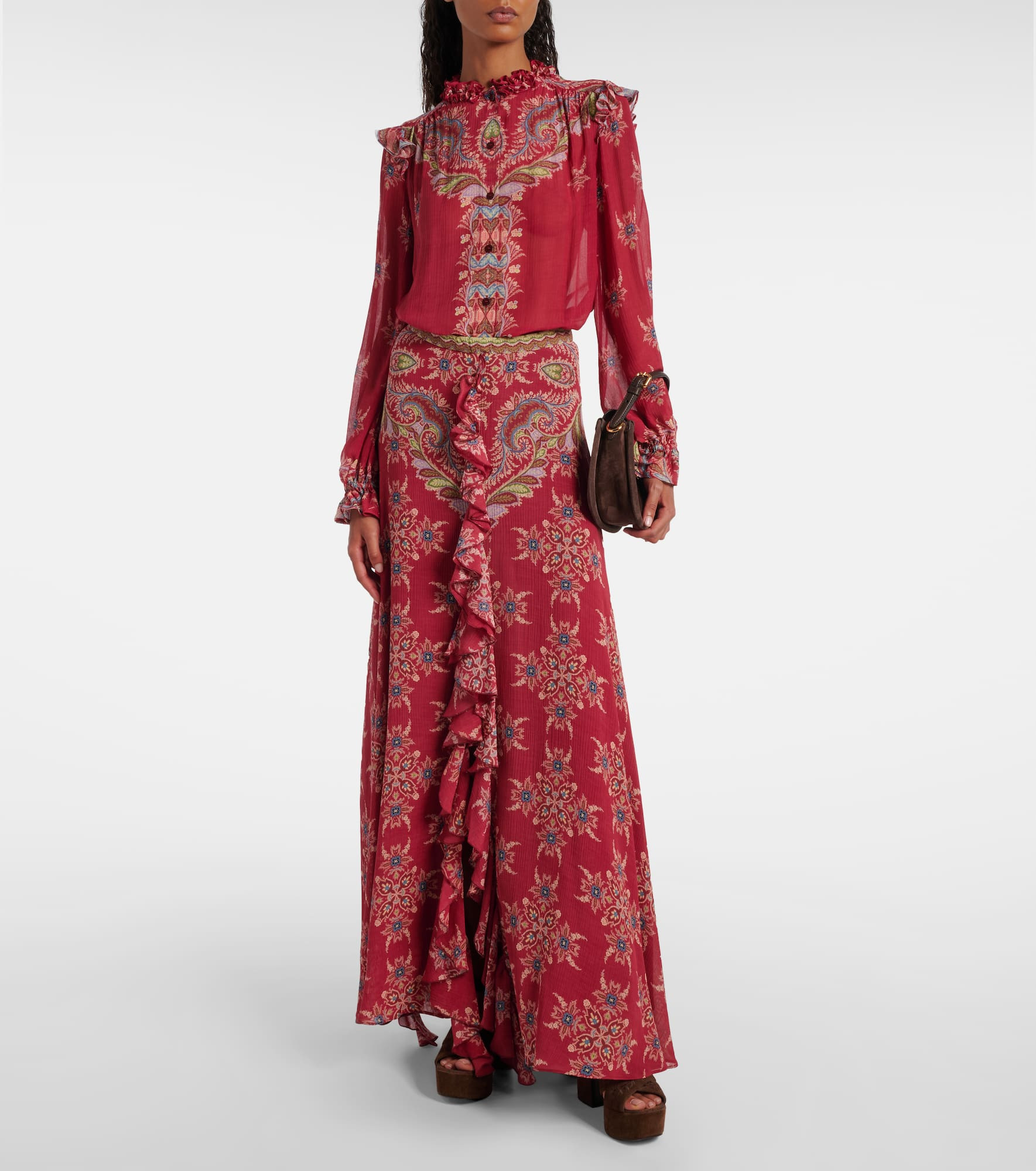 Printed crepon blouse - 2