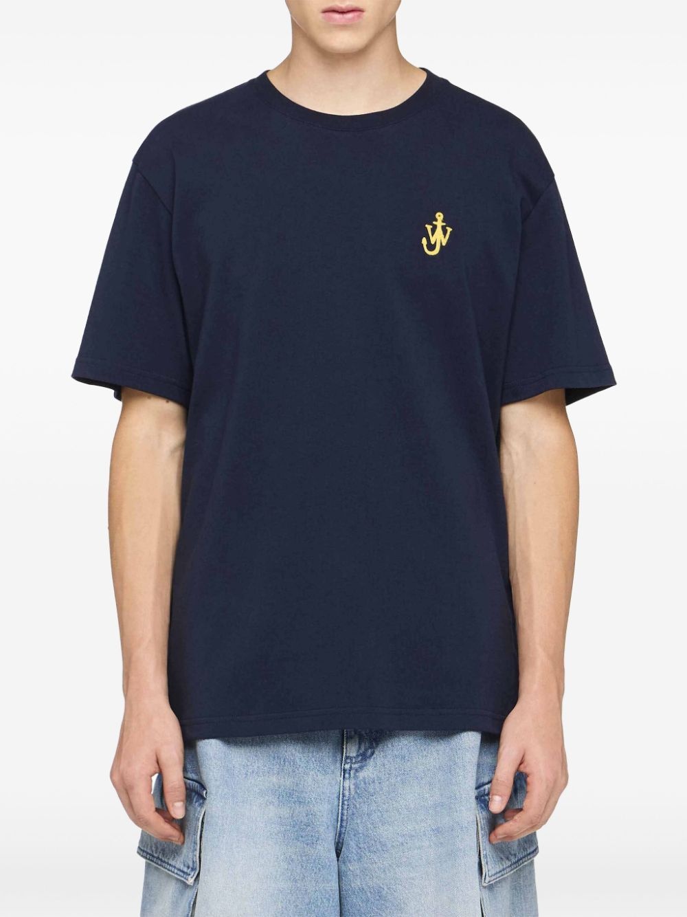 Anchor-embroidered T-shirt - 3