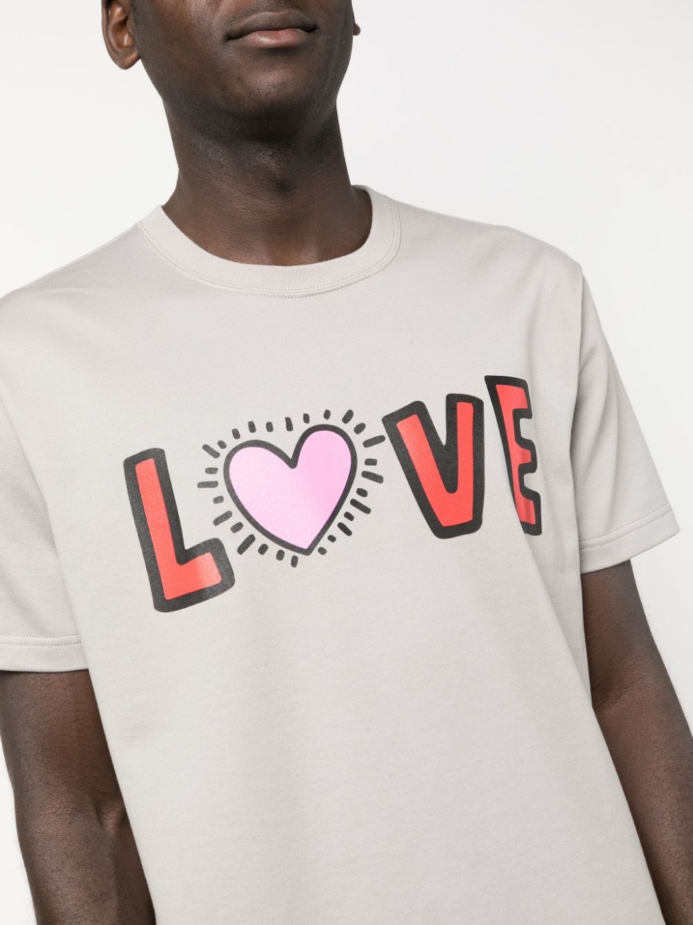 Love-print cotton T-shirt - 5