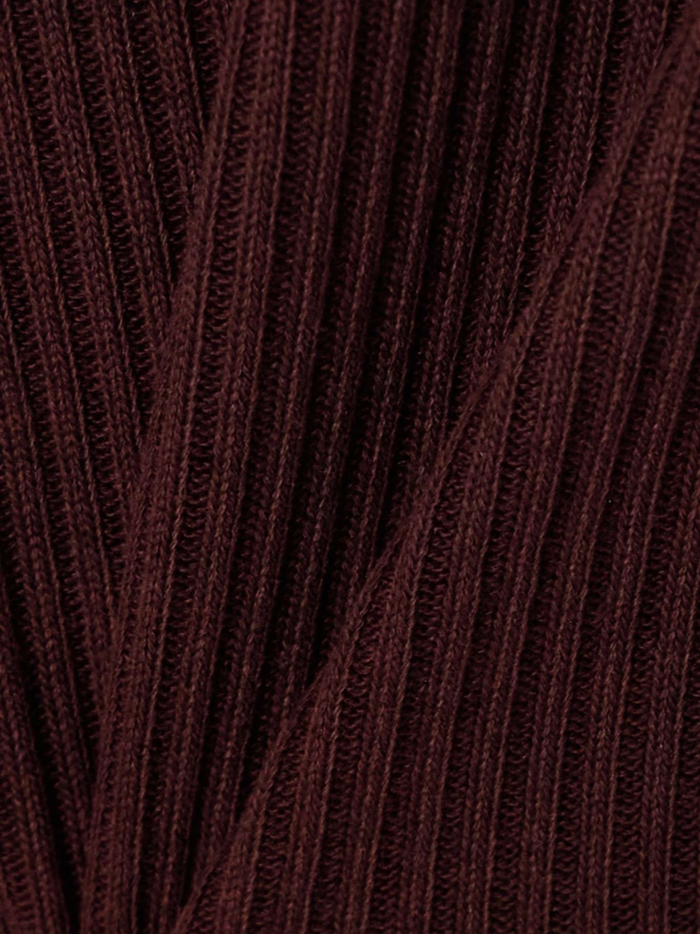 Bina ribbed Lyocell-blend T-shirt Brown - 5