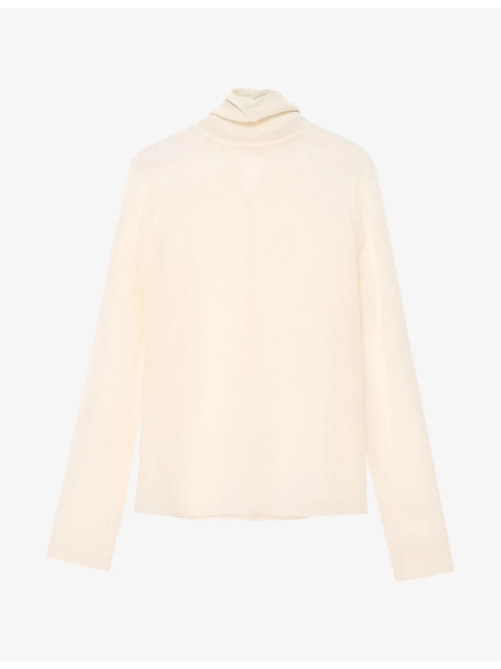 Kumi High-Neck Long-Sleeve Silk Top - 1