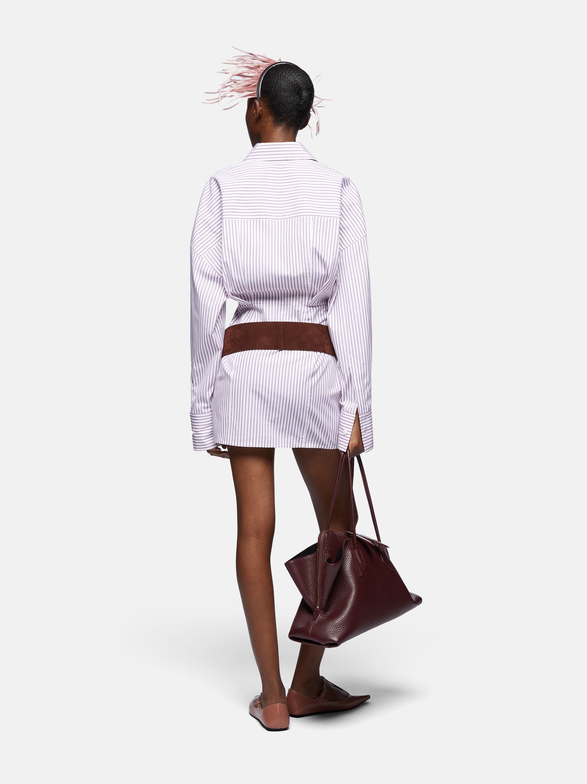 WHITE AND PURPLE MINI DRESS - 3