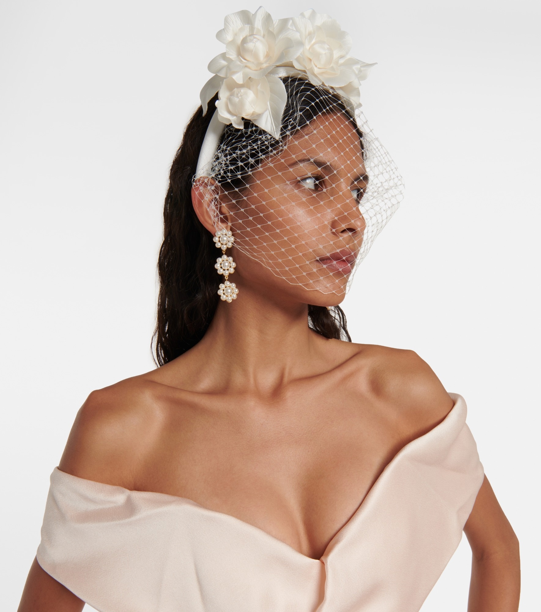 Bridal Camelia silk-blend headband - 2
