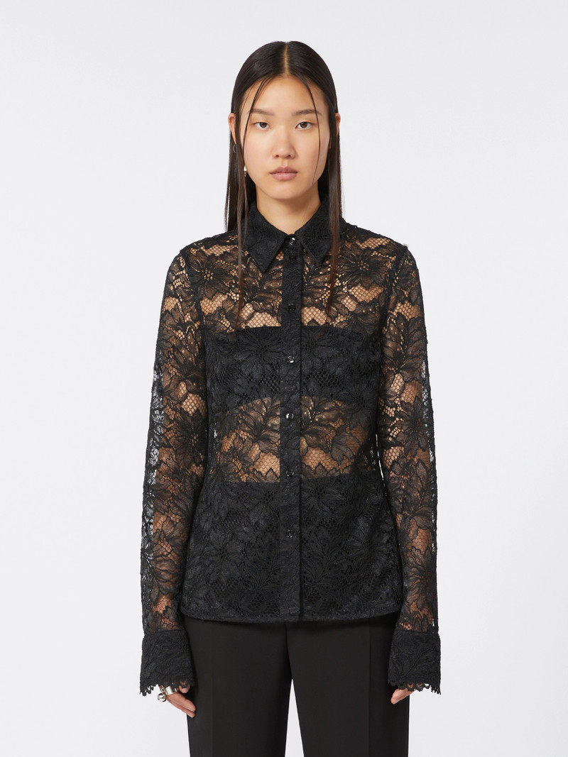 DENTICE Lace shirt - BLACK 3
