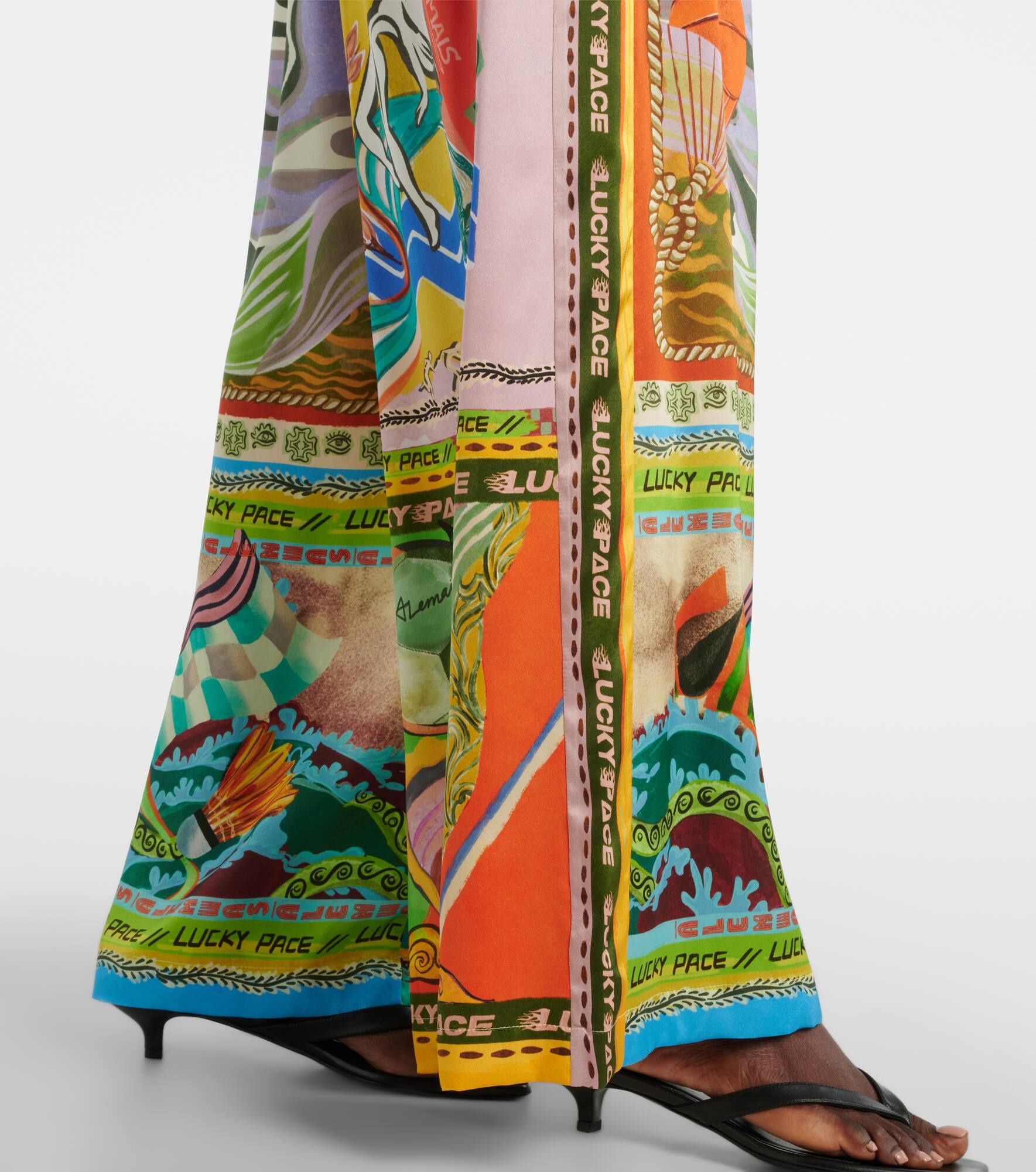Lucky Pace printed silk palazzo pants - 5